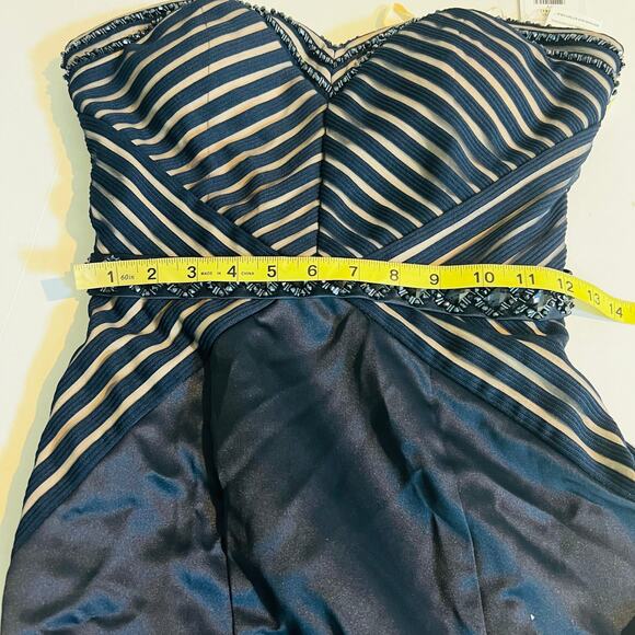 COLORS Formal Navy Blue Detailed Strapless Maxi Dress Size 4 NWT - Picture 12 of 12